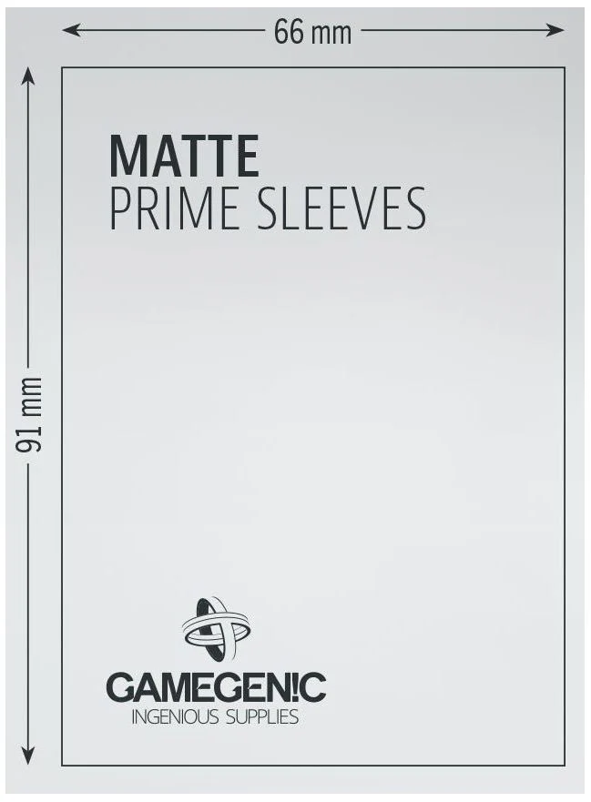 Gamegenic Matte Prime Card Sleeves Blue (66mm x 91mm) (100 Sleeves Per Pack) - Image 3